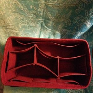 NEW tote bag red insert large